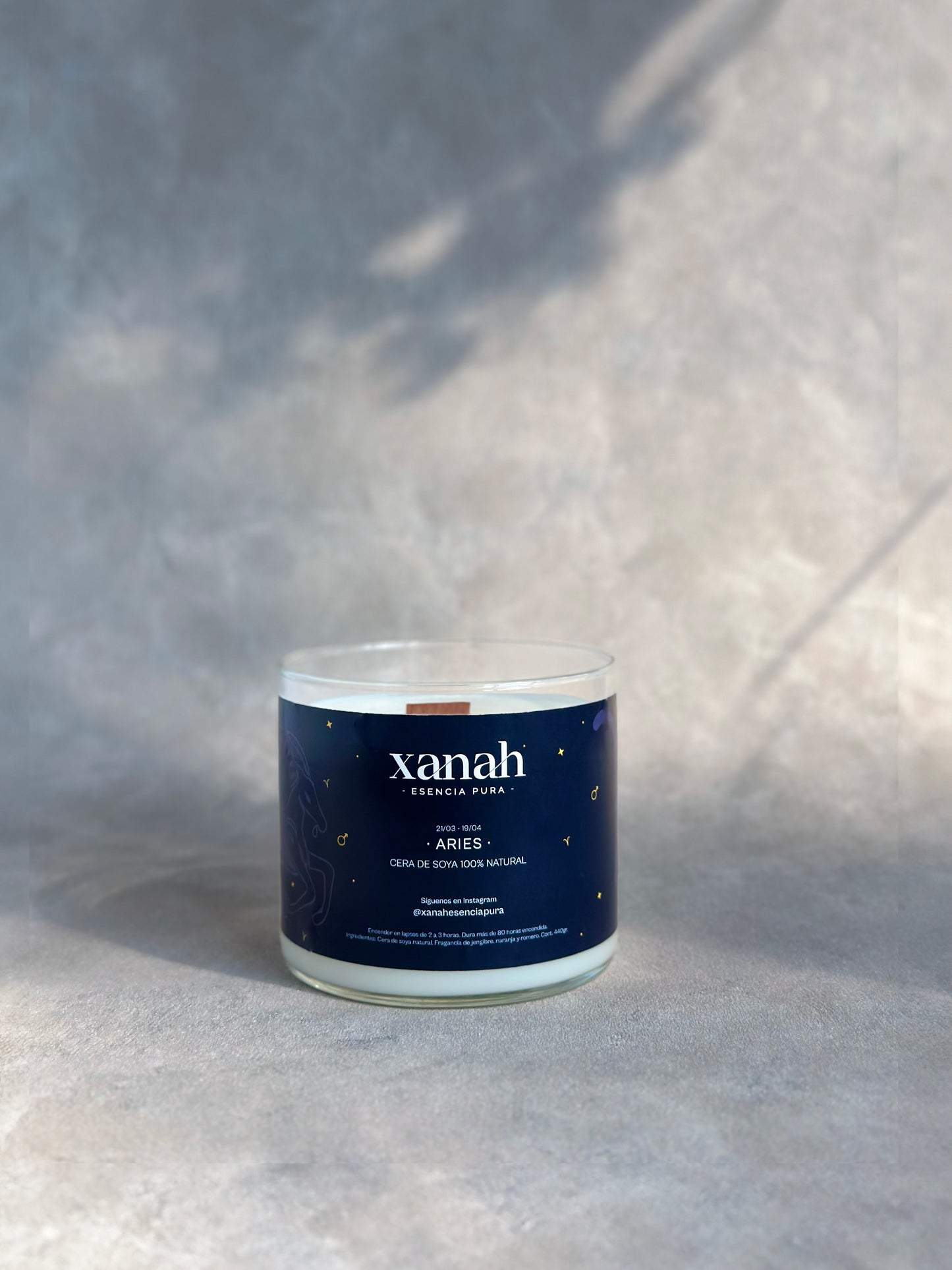 Vela aromática - ARIES | Jengibre, Naranja y Romero