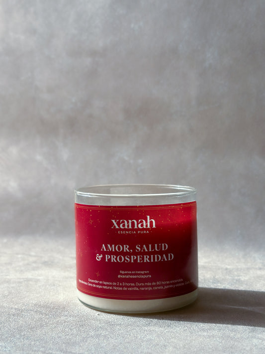 Vela aromática | Amor, salud & prosperidad